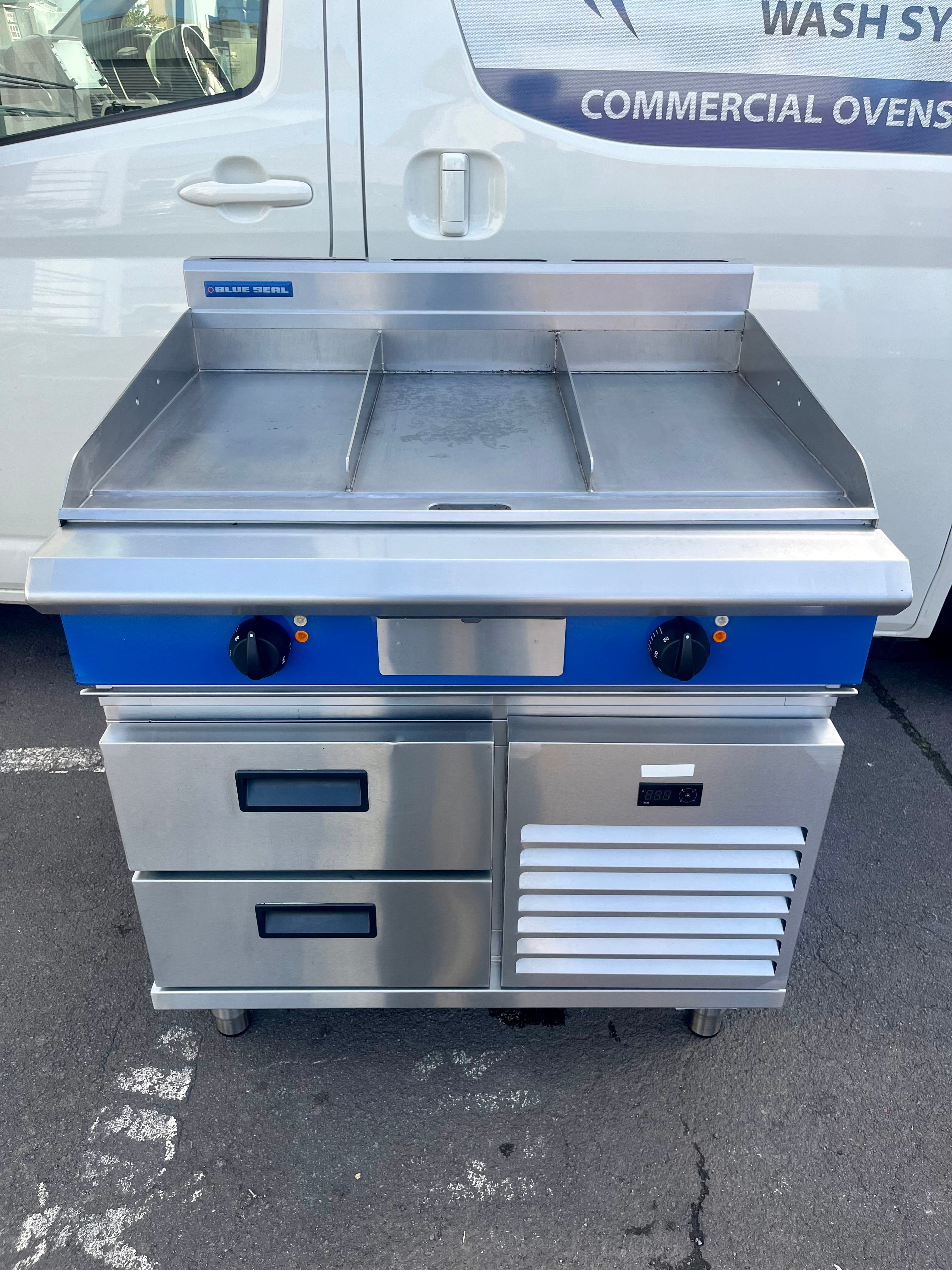 Blue Seal Evolution Series EP516-RB - 900mm Electric Griddle Refrigera